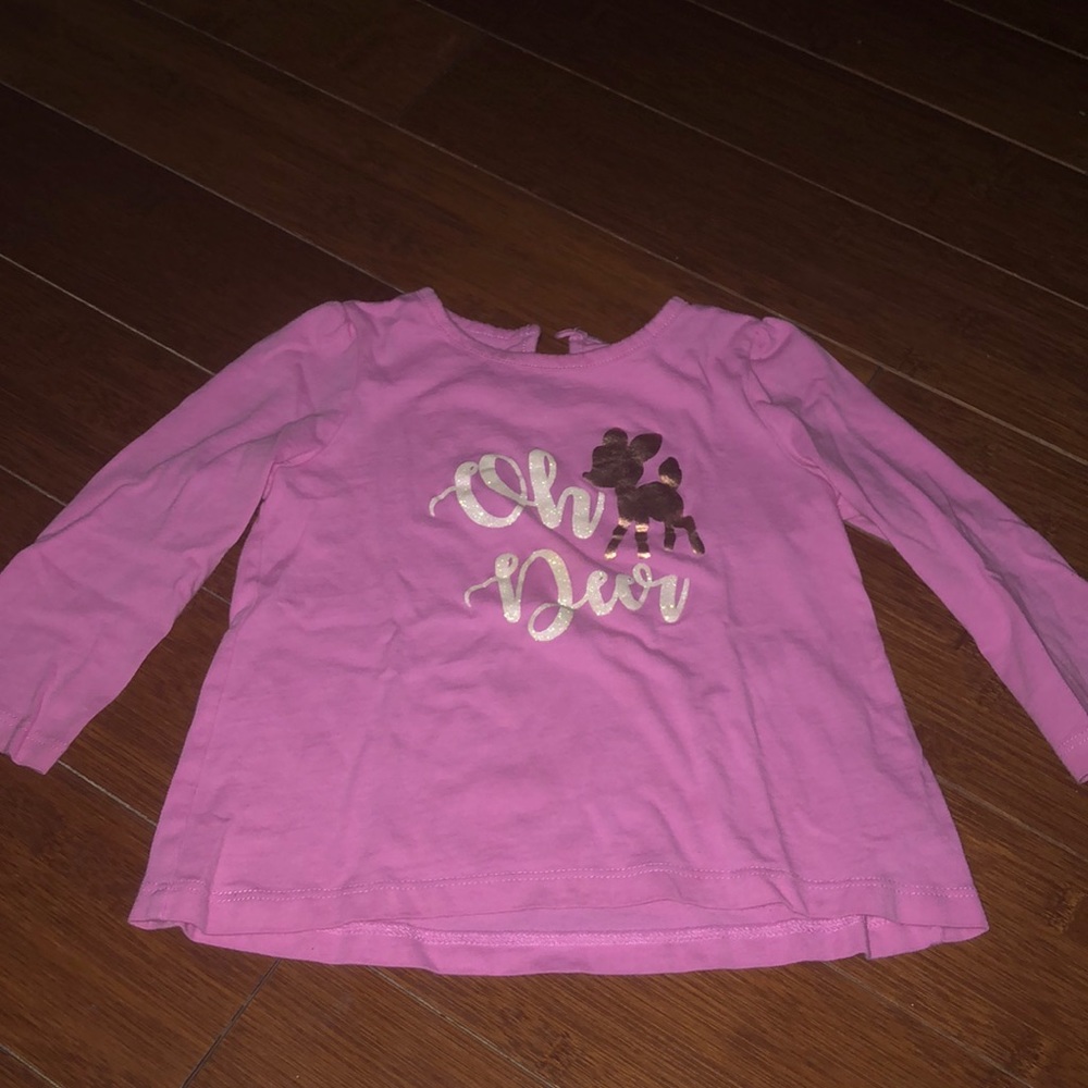Pink long sleeve graphic baby shirt